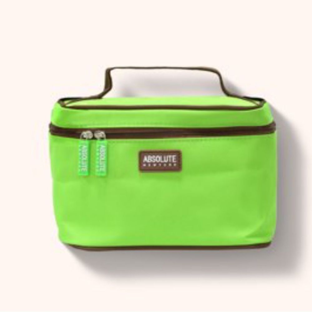 Absolute New York Collaspable Green Cosmetic Make Up Bag Travel